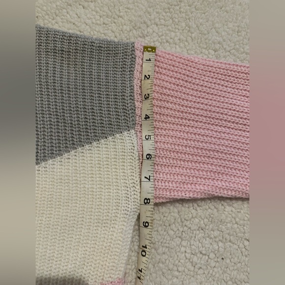 Andree by Unit Women’s Long Sleeve Sweater Pink/Gray/White Crew Neck Size 1X NWT - Picture 6 of 11